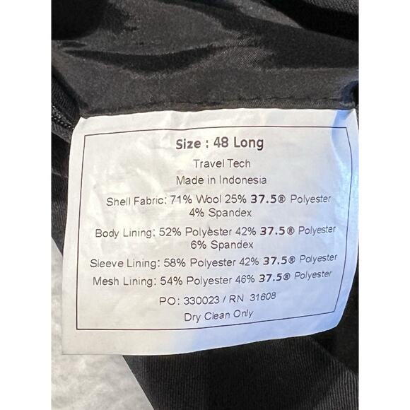 Jos A Bank Travel Tech 46L 34x31 Slim Fit Gray 2 Piece Suit Stretch Wrinkle Free - Picture 16 of 16